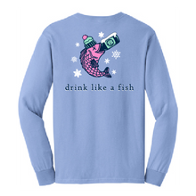 Load image into Gallery viewer, Red Jug Pub Cortland Drink Like a Fish Winter Long Sleeve

