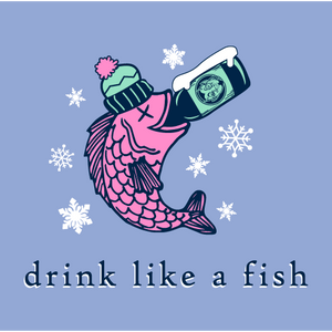 Red Jug Pub Cortland Drink Like a Fish Winter Long Sleeve