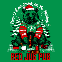 Load image into Gallery viewer, Red Jug Pub Brockport Holiday Bear LST
