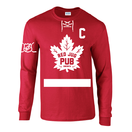 Red Jug Pub Oneonta Leafs Long Sleeve T-Shirt